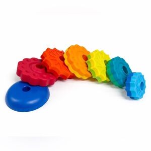 Fat Brain Toys SpinAgain Corkscrew Stacking 0760 Tower STICK NOT INCLUDED